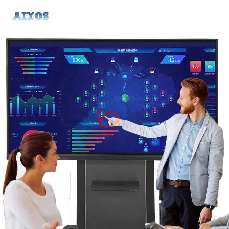 55 65 75 85 Inch School Teaching Touch smart board All In One Machine Interactive whiteboard