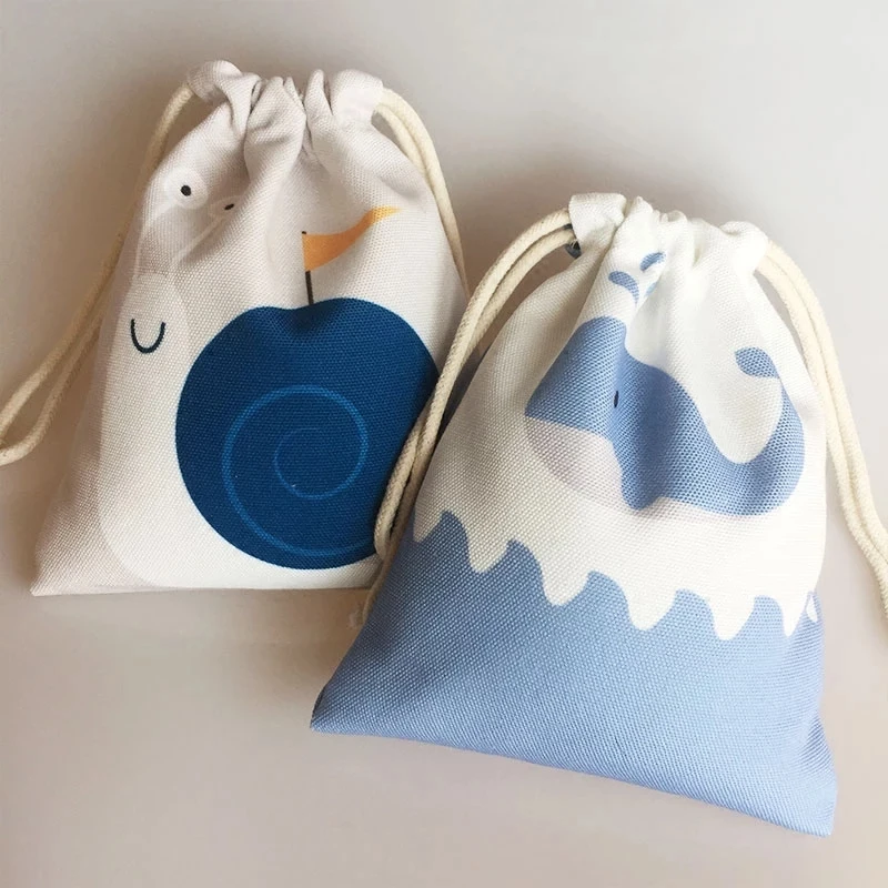 Gift Jewelry Lash Shopping Cotton Pouch Wholesale Customized Canvas Wedding Party Tote Bags for Storage