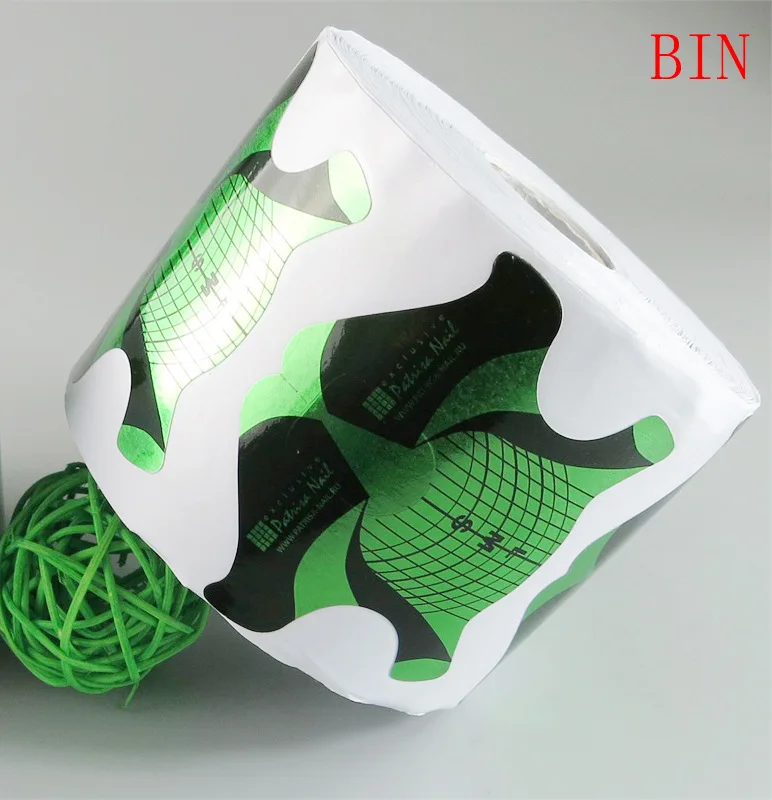 High Quality Customized Logo Print Double Thick  holographic Nail Forms manufacturer