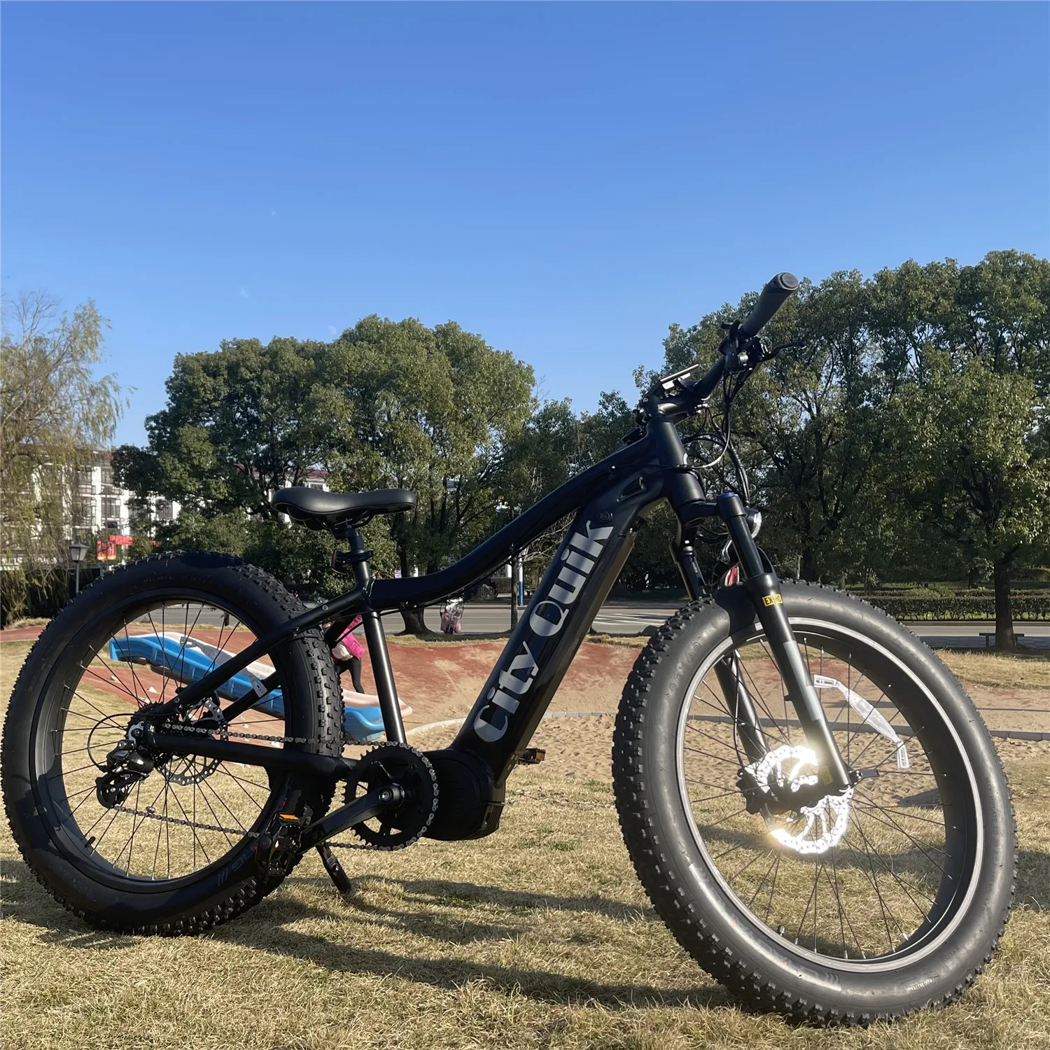 Full suspension 1000W Fat tire mtb ebike electric bicycle mountain bike with Bafang G510 motor