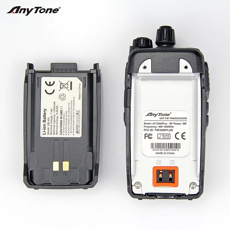 Anytone AT-3208 Плюс УКВ или УВЧ для переносного приемо-передатчика с большим радиусом 5 Вт Самый дешевый изготовленный на заказ Портативный 2 Way