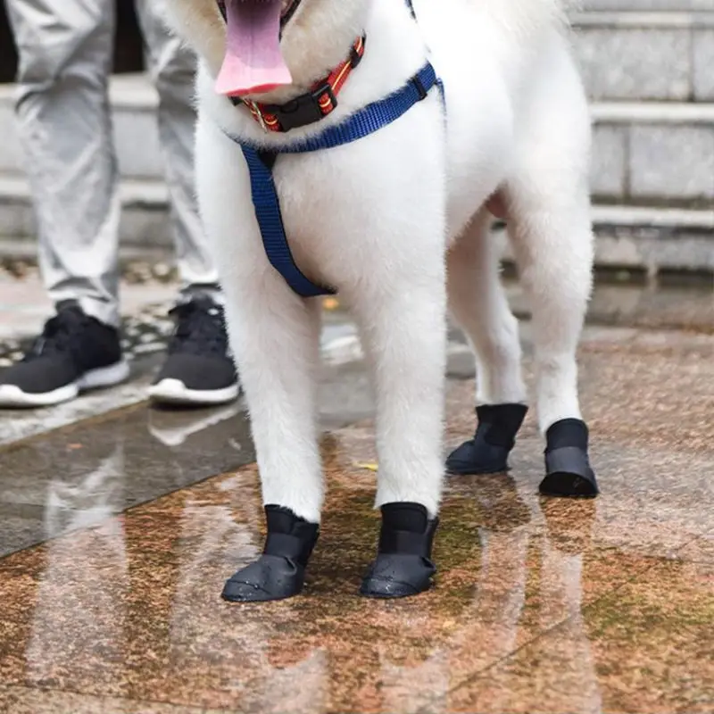 Wholesale Dogs Rain Shoes  Waterproof Pet Shoes Foot Cover Soft Outdoor Walking Running Luxury Pet Dog Rain Shoes