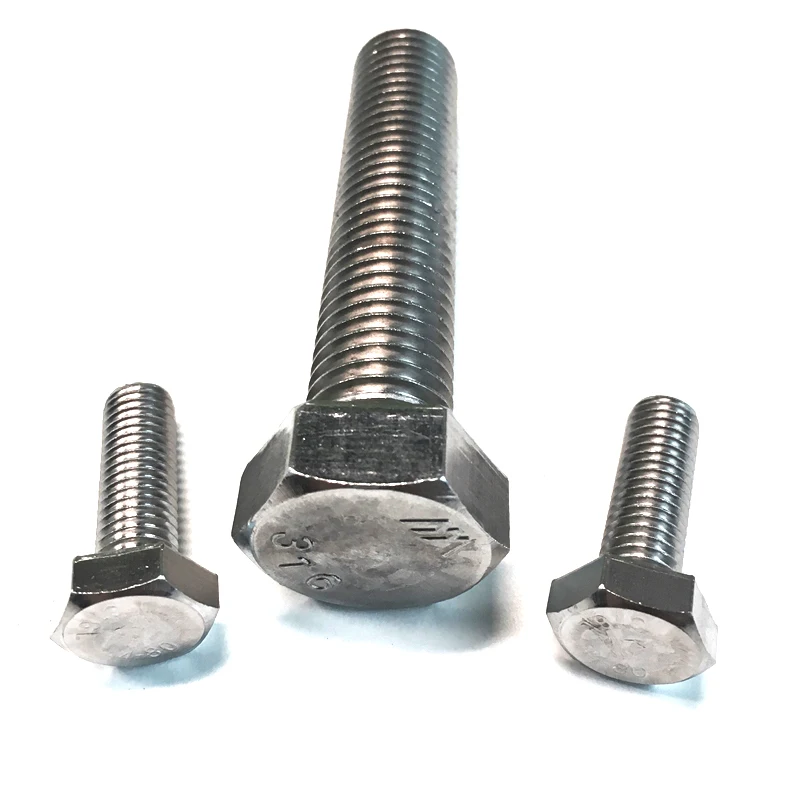DIN933 полная резьба метрические шестигранные болты гайки