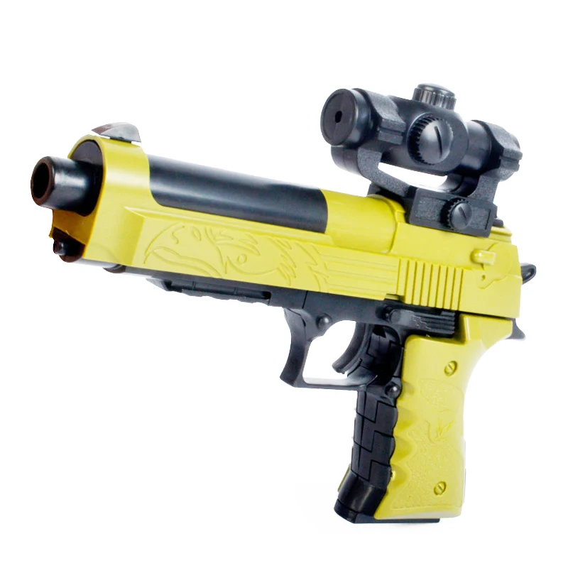 Building Blocks Pistol Rifle Diy 3d Miniature Model Plastic Gift  Assembly pistol Toy Gun for Boy Kid with Building Instruction