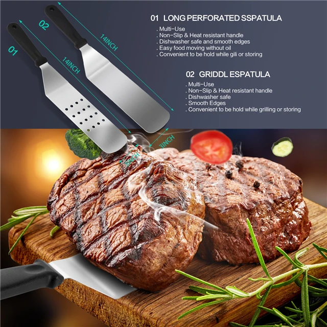 Набор аксессуаров Griddle шпатель для гриля из нержавеющей стали ресторанов профессиональный набор инструментов с плоским