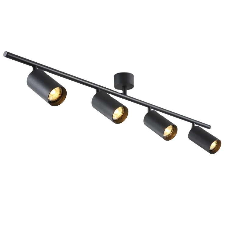 4 головки GU10 светодиодные точечные светильники корпус/домашние алюминиевые Точечные Светодиодная Поверхностная точечная лампа