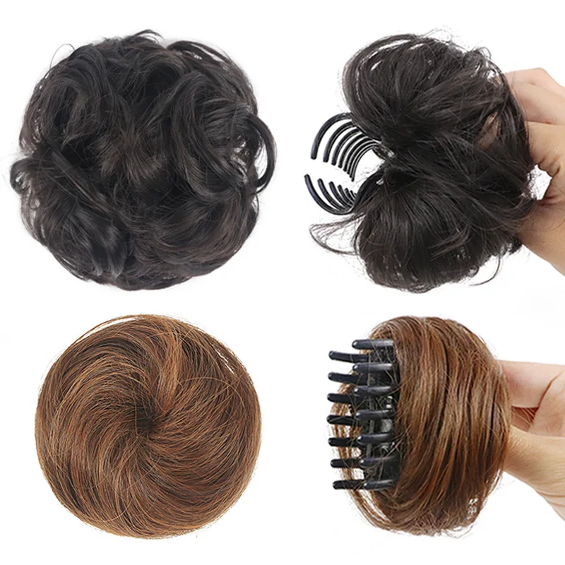 High Quality and Latest Design Postiche Chignon Fashionable Chignon Afro  Rubber Band Heat Resistant Acceptable