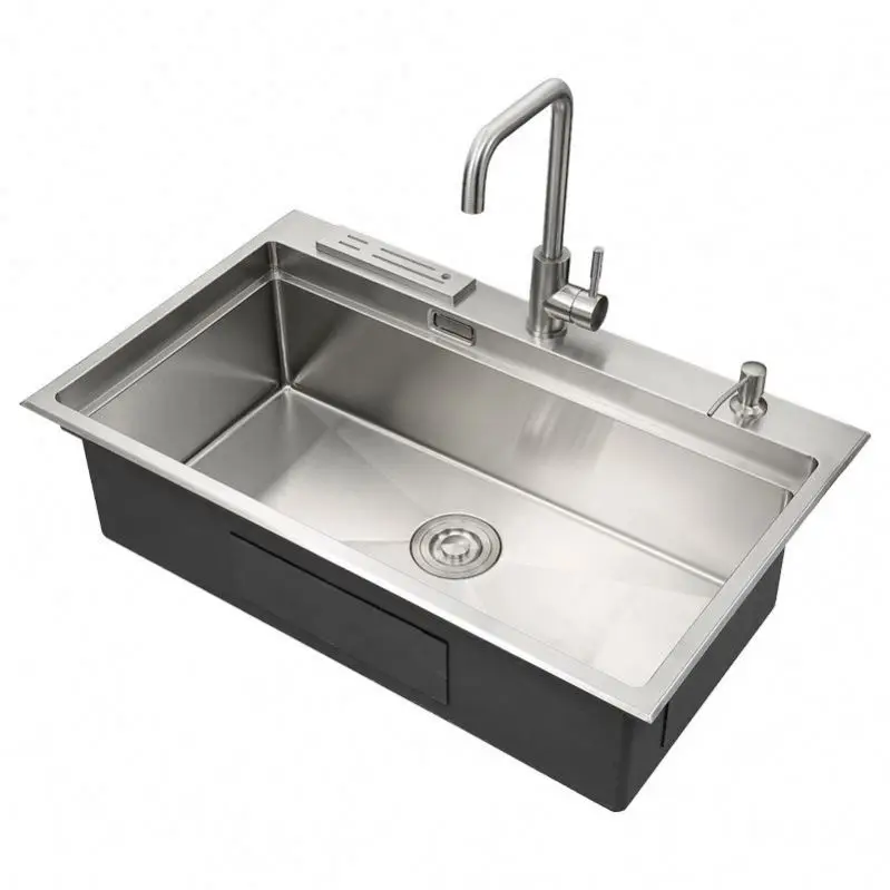 Wholesale SUS 304 Stainless Steel Kitchen Deep Drawn Sink (1600169294348)