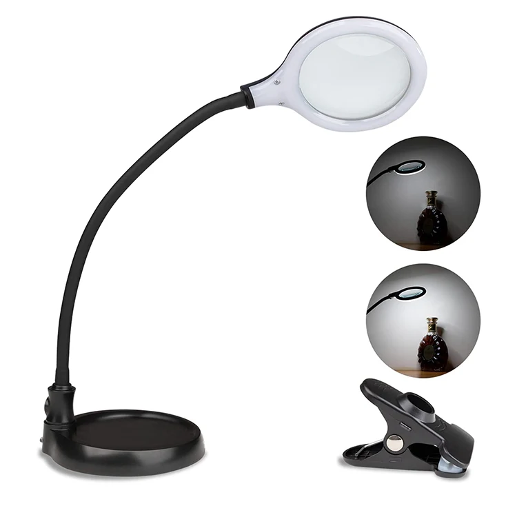 Led Portable Table Cosmetics Eyelash Extension Salon Furniture Magnifier Glass Light Beauty Salon Equipment Magnifying Lamp