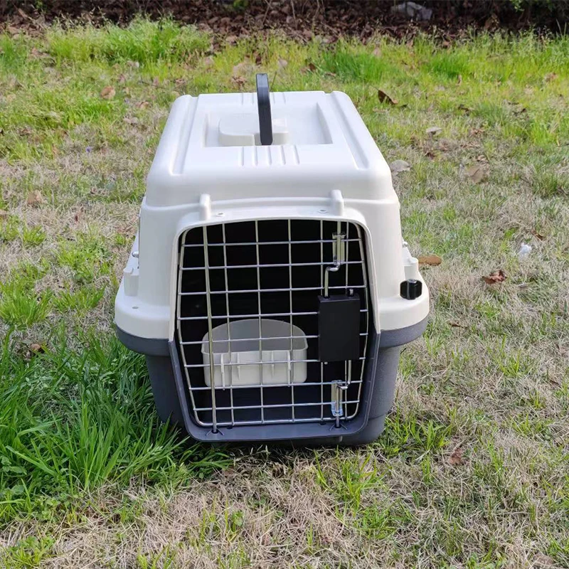 Pet travel and outdoor pet carry cage for cats and dogs plastic house pet cage air transport box