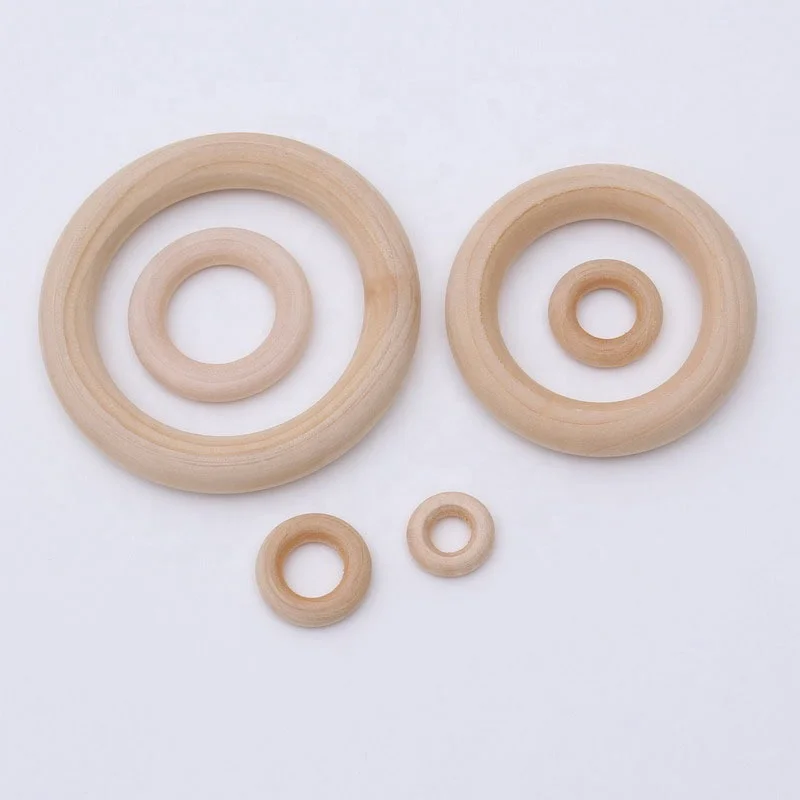 12mm-150mm lotus wood ring Natural Wooden circle Ring Unfinished Wood Jewellery Craft ring