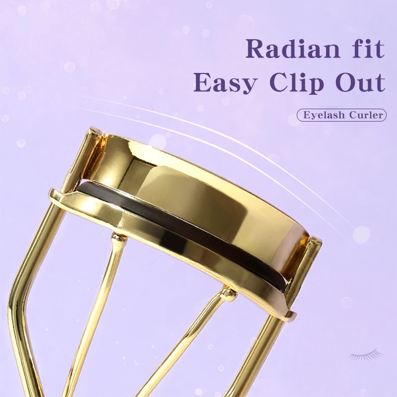 LMLTOP High Quality Gold Eyelash False Eye Lash Curlers No Heated Eye Beauty Makeup Tools Single Eyelash Curler Clip SY520