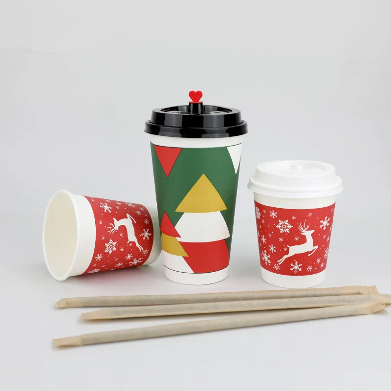 High quality 8oz 12oz 16oz 20oz paper cups for coffee with disposable cup lid