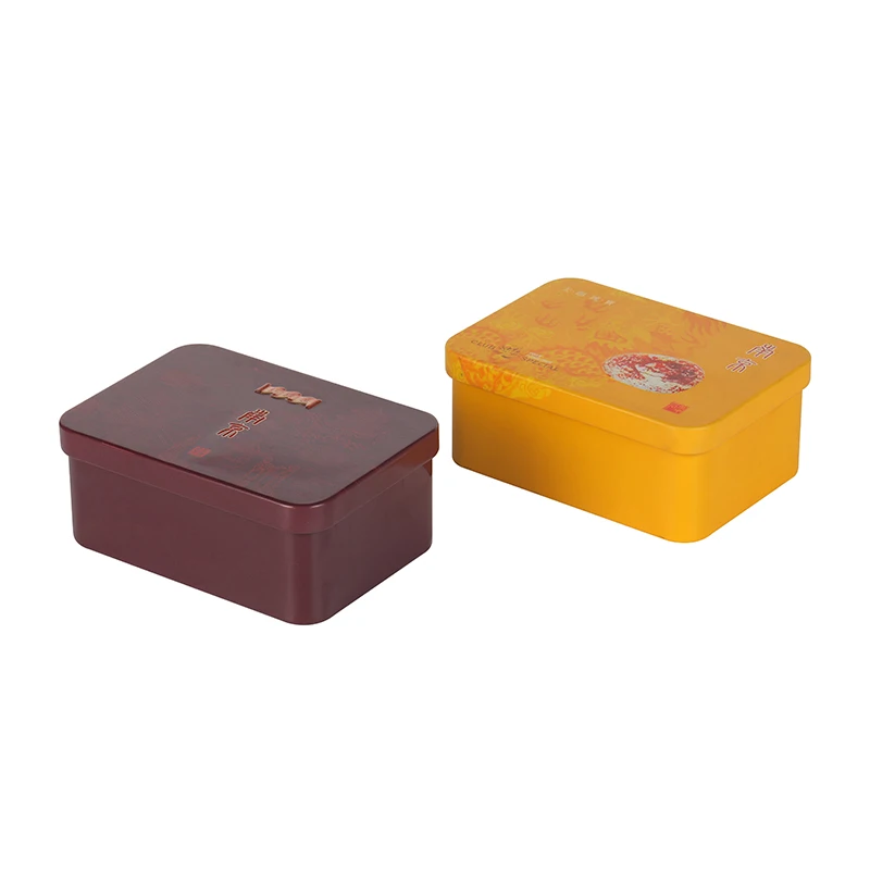 Custom Printed Candy Tea Travel Gift Box Candle Tin Small Metal Tin Tea Box Colored Tea Tin Box