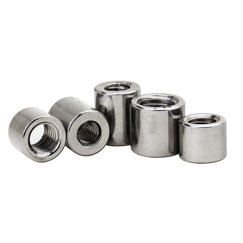 High Temperature Resistant Round Coupling Nut Factory Supply Stainless Steel Inner Threaded Spacer