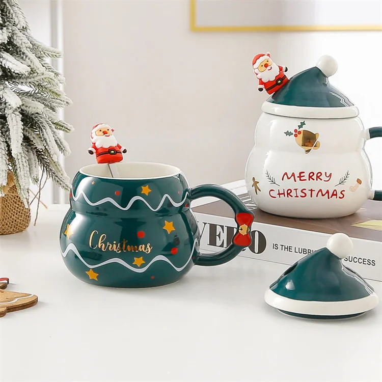 Harmony Hot Sale Wholesale Modern Style Practical Snowman Coffee Mug Christmas Ceramic Cup