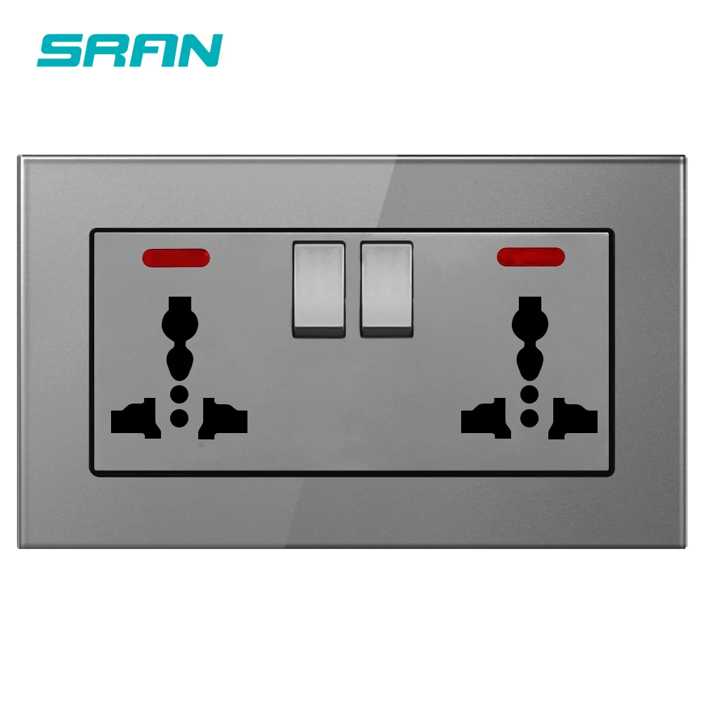 SRAN 13amp мульти разъем usb два порта 5V 2.1A PC Белый 146 мм * 86 мм розетки и переключатели универсальные