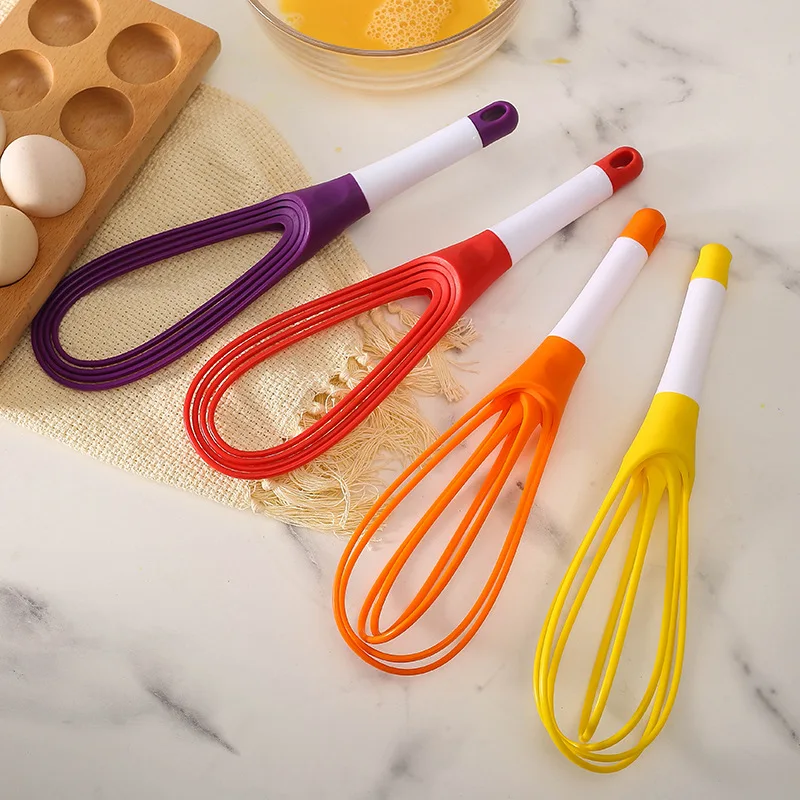 High quality flat and Balloon Collapsible Twist Whisk Egg Mixer Rotate Whisks