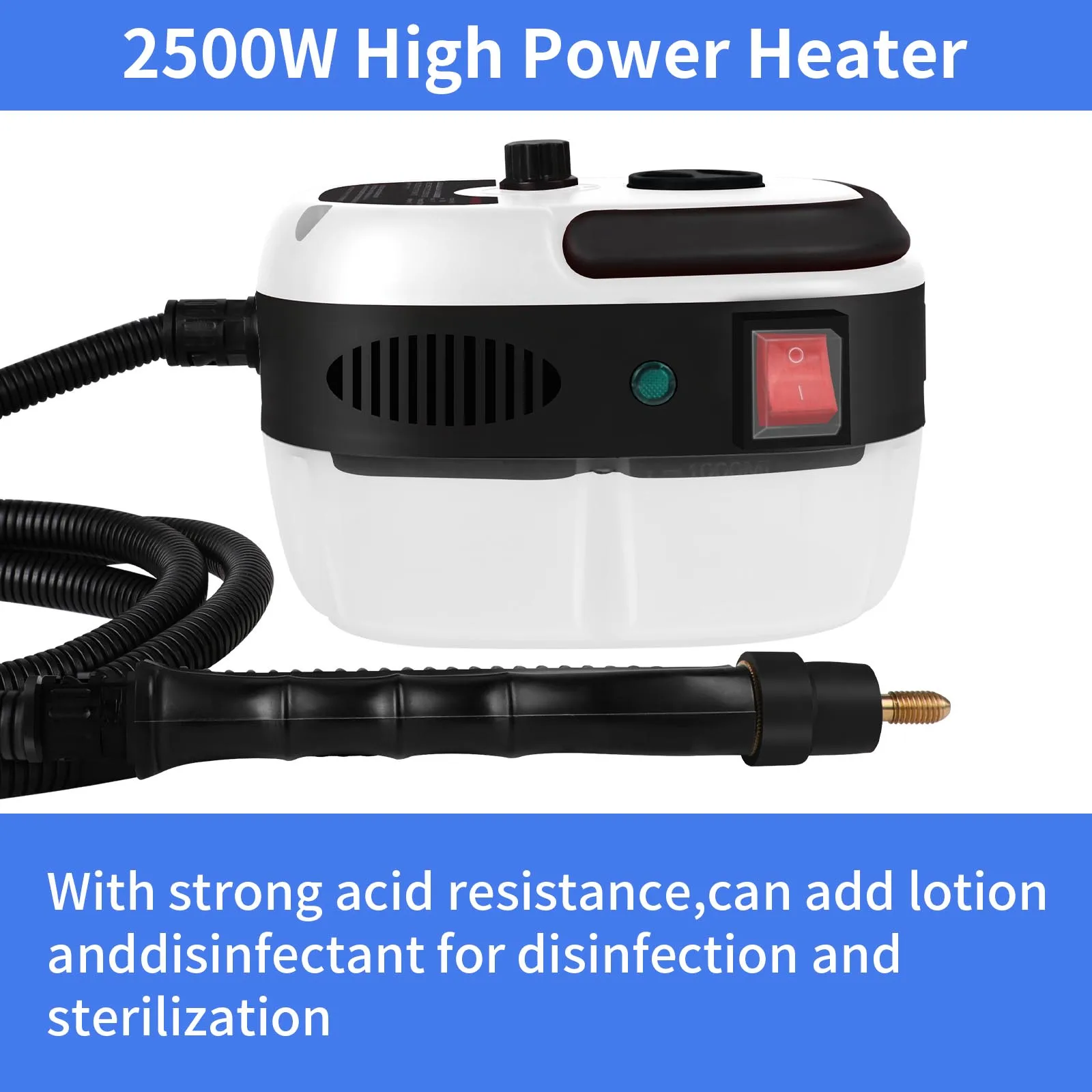 2500W 220V/110V High Pressure High Temperature Household Handheld Steam Cleaner Air Conditioner Kitchen Car Steam Cleaner