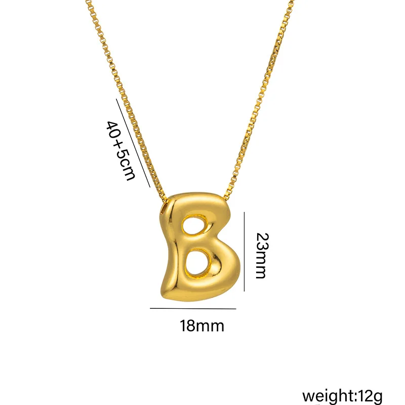 Pendant Necklace Jewelry Fashion Letter Charm Waterproof Titanium Steel PVD Coated Necklace New Style Jewelry for Women