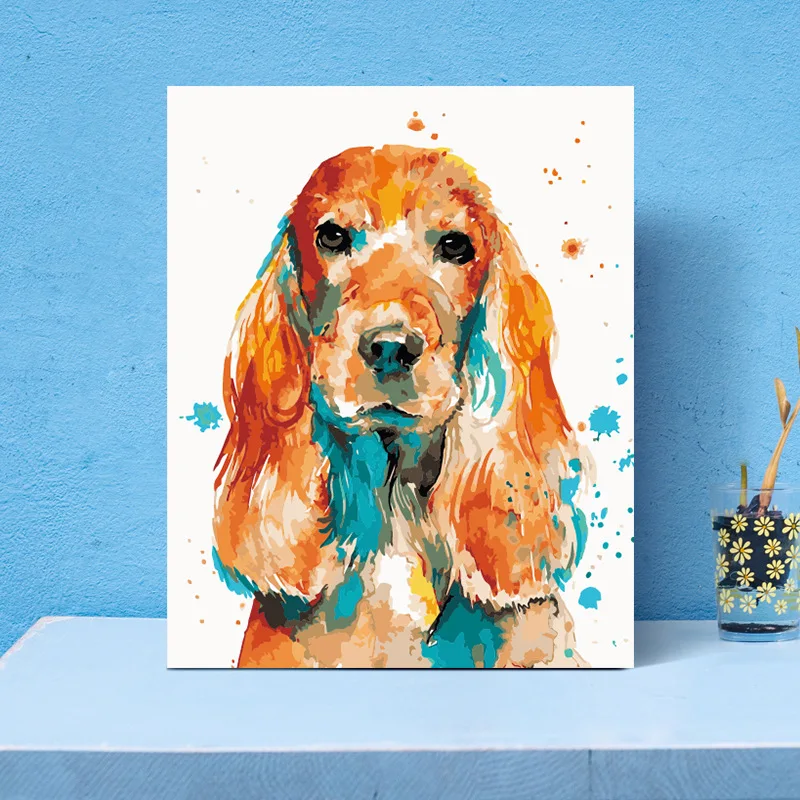 New Arrival Modern Cute Animals color by number Custom Paint by Numbers Canvas Painting decor picture for living room