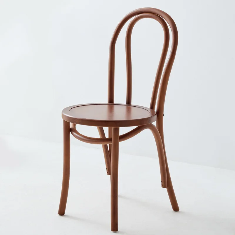 Rattan chair Rattan dining room retro dining chair balcony home Knight American solid wood French dessert shop table and chair