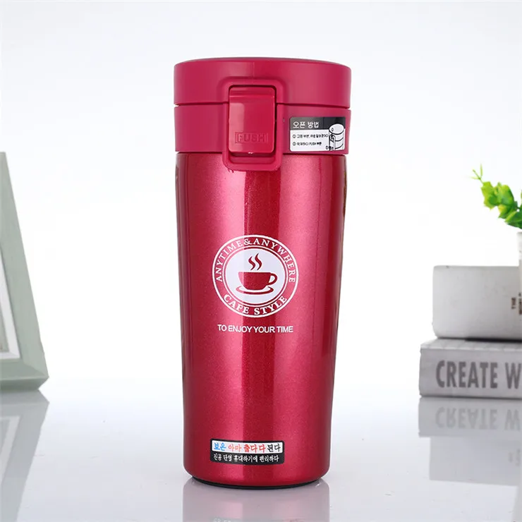 400ml stainless steel luxury vacuum Insulated cup double Walled travel coffee mug water bottle with custom logo