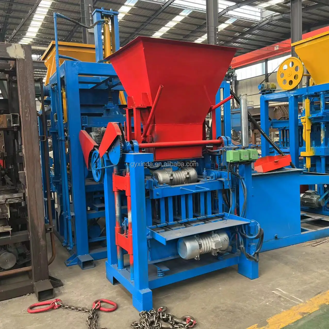 Automatic Cement Block Machinery Interlocking House Use Hollow Brick Making Machines For Sale In Zimbabwe