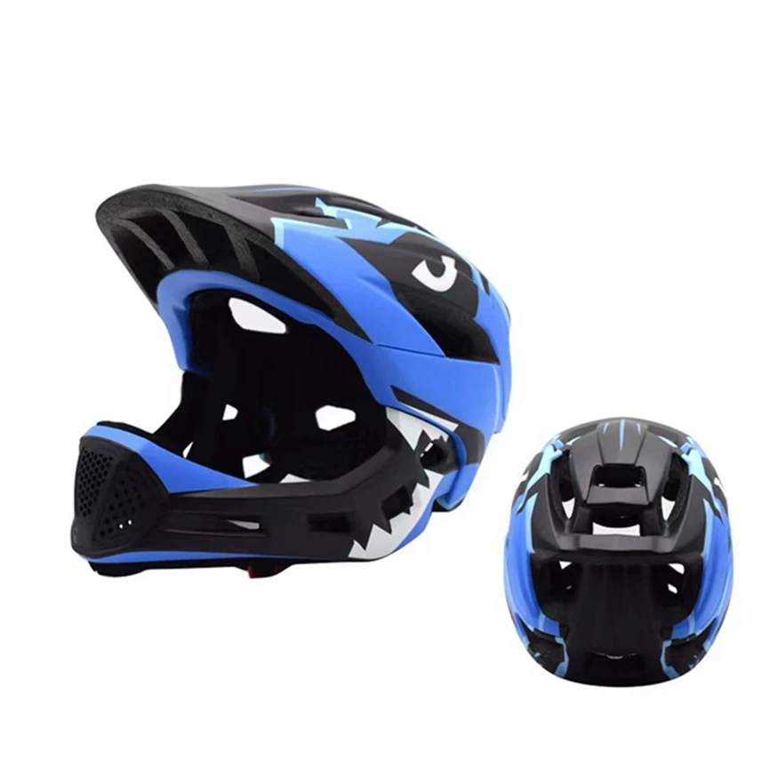 New Design Kids Pro Helmet Mountain Bike Road Full Face Protection and Adjustable skating riding safety protective helmet