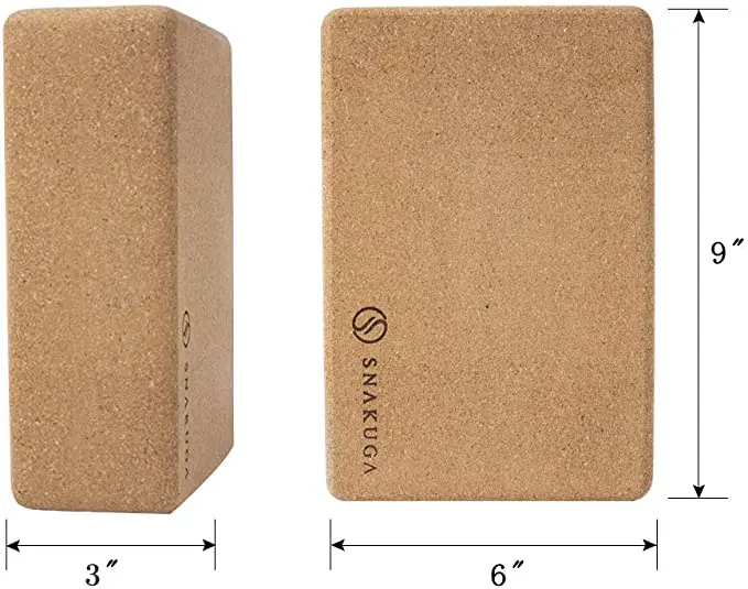 3x6x9 Inch Custom Logo Recyclable eco friendly Wholesale Cork Yoga