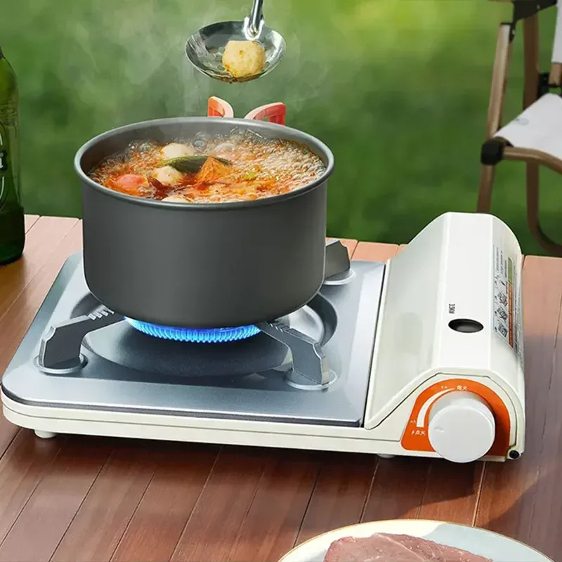 Portable 3500W Ultra-Thin Gas Stove for Outdoor Cooking Casette Design for Camping and BBQs
