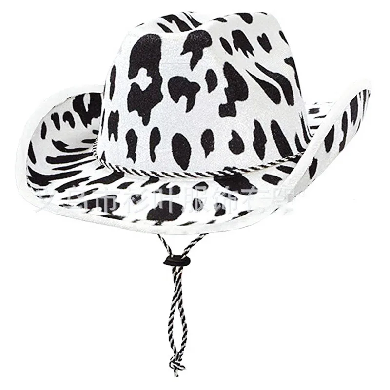 Cowboy Hats Western Cowboy Hat Cow Printing High Quality Men Unisex Cow Pattern Hats