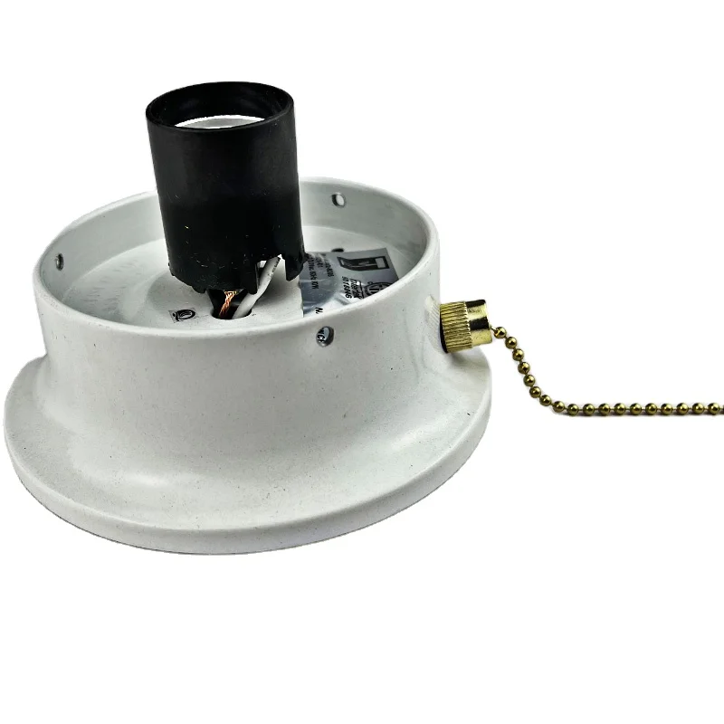 3-1 / 4-Inch Shade Glass Holder Kit with On / Off Switch Pull Chain canopy kit Lighting accessories