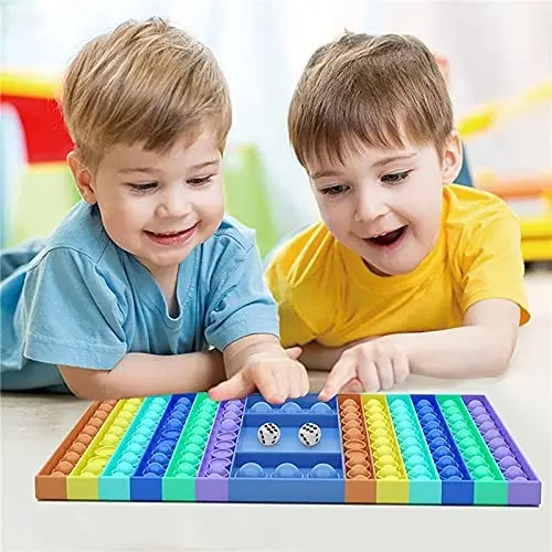 Push bubble Silicone Chess Chessboard Fidget Toy Bubble Sensory Game dice