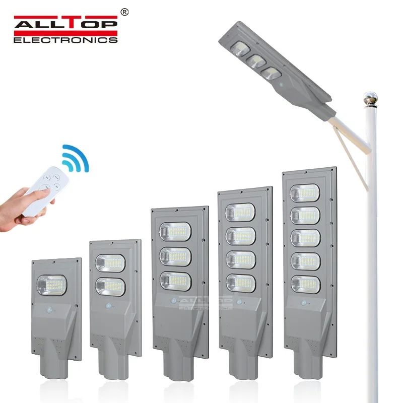  ALLTOP High Quality Ip65 Outdoor Dusk To Dawn 30watt 60watt 90watt 120watt 150watt All In One Solar LED Street
