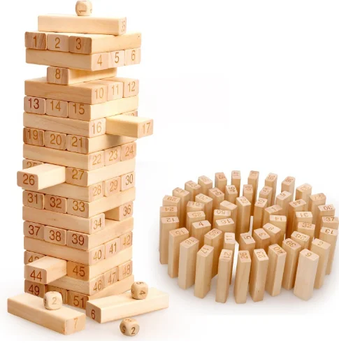 Wooden block Stacking high toys game for  kids ,   Baby Wooden Blocks   toys