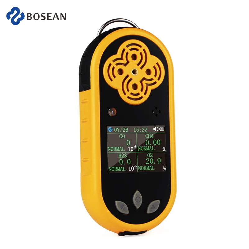 Bosean industrial CO2 CO H2 H2S SO2 portable multi 5 gas detector
