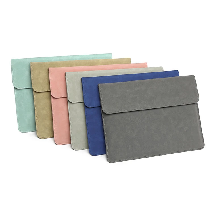 Leather Nylon Business Notebook Envelope Women Sleeve Case Stand Computer Polyester Laptop Cover Bag 13 Inch For Macbook Air Pro