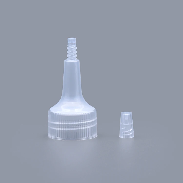 24/410 Wholesale Customizable Long Nozzle Dropper Cap 24mm PCR Plastic Twist Top Cap