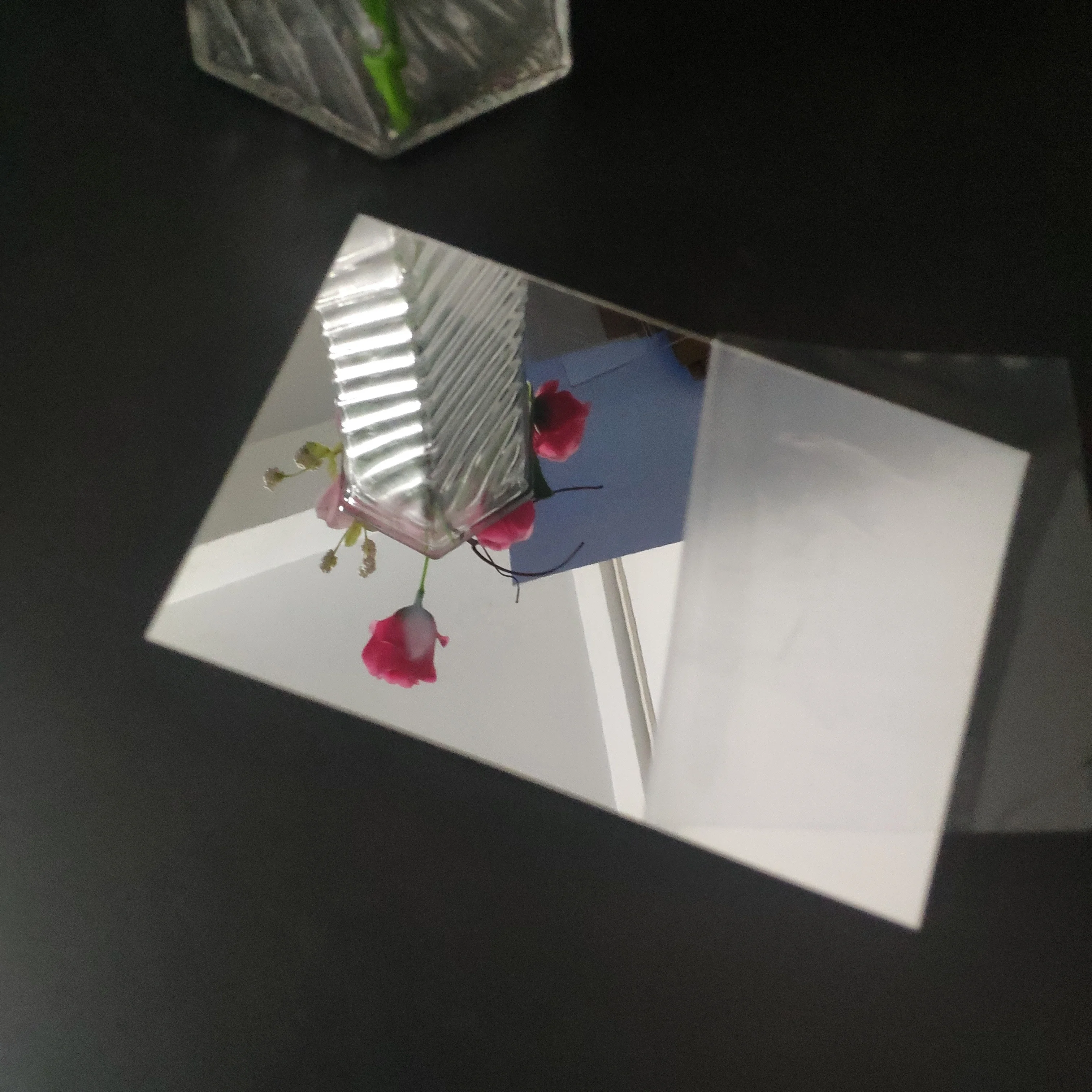 Flexible PC Mirror Cut to Size Phthalate Free 1.0mm Silver Art Deco Square Plastic Mirror