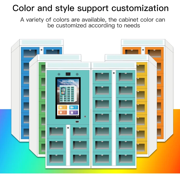 Parcel Smart Intelligent Steel  Lockers Food Delivery Electronic Restaurant Locker Parcel Smart Intelligent  Locker