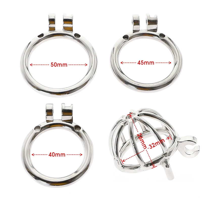 Customize Permanent Easy to Pee Stainless Steel Chastity Cock Cage with 3 size Cock Ring  Urethra Catheter Lock Bondage Sex Toys