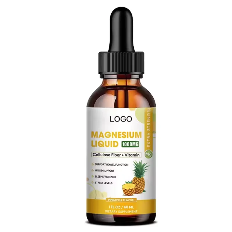 Advanced Magnesium Citrate Glycinate L-threonate with Vitamins B6 D C Supplement Triple Complex Magnesium Liquid Drops