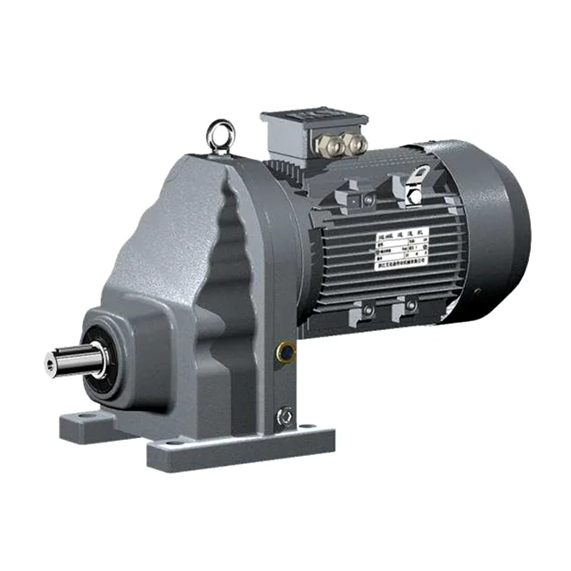 117N.m helical reduction gearbox RX87 320rpm geared electric motor for 4kw helical gear