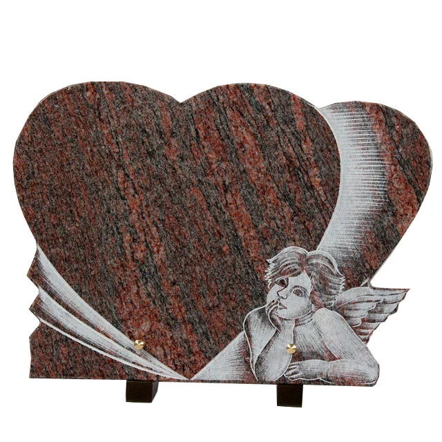 china wholesale funeral  plaque accessory with heart angel design