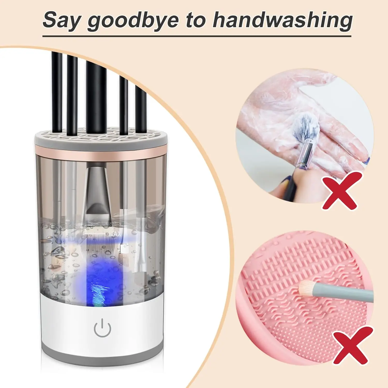 Portable New Electric Makeup Brush Cleaner Automatic Brush Washer Quick-drying Electric Brush Cleaner