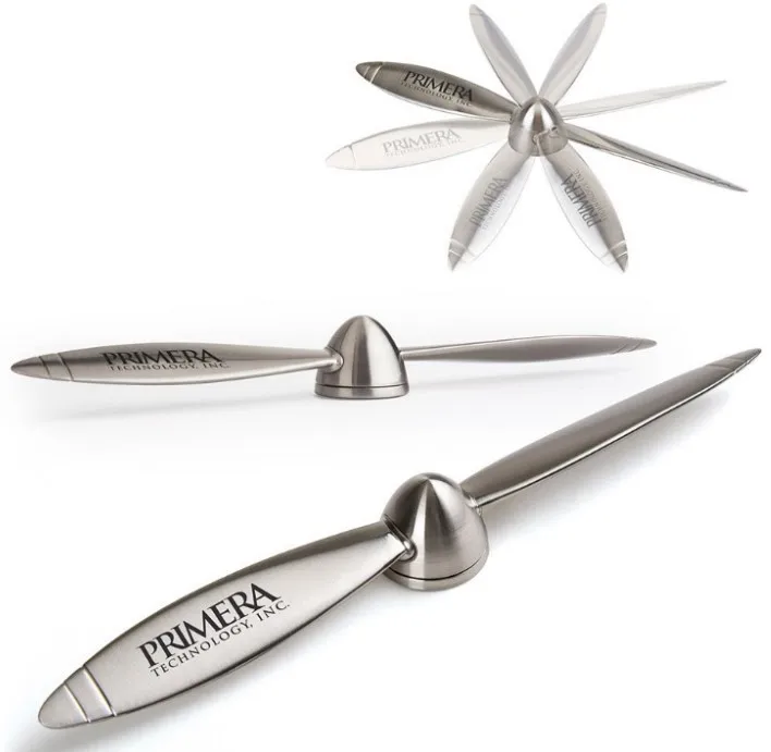 OEM & ODM Engraved Printing Logo Sword Silver Gold Letter Opener Custom Longer Propellers Paper Box Envelope Cutter Knife