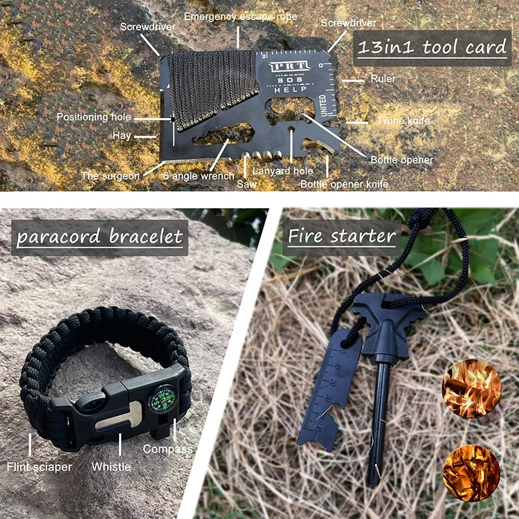 215 PCS Tactical first aid kit bag camping&hiking survival kit with emergency bandage