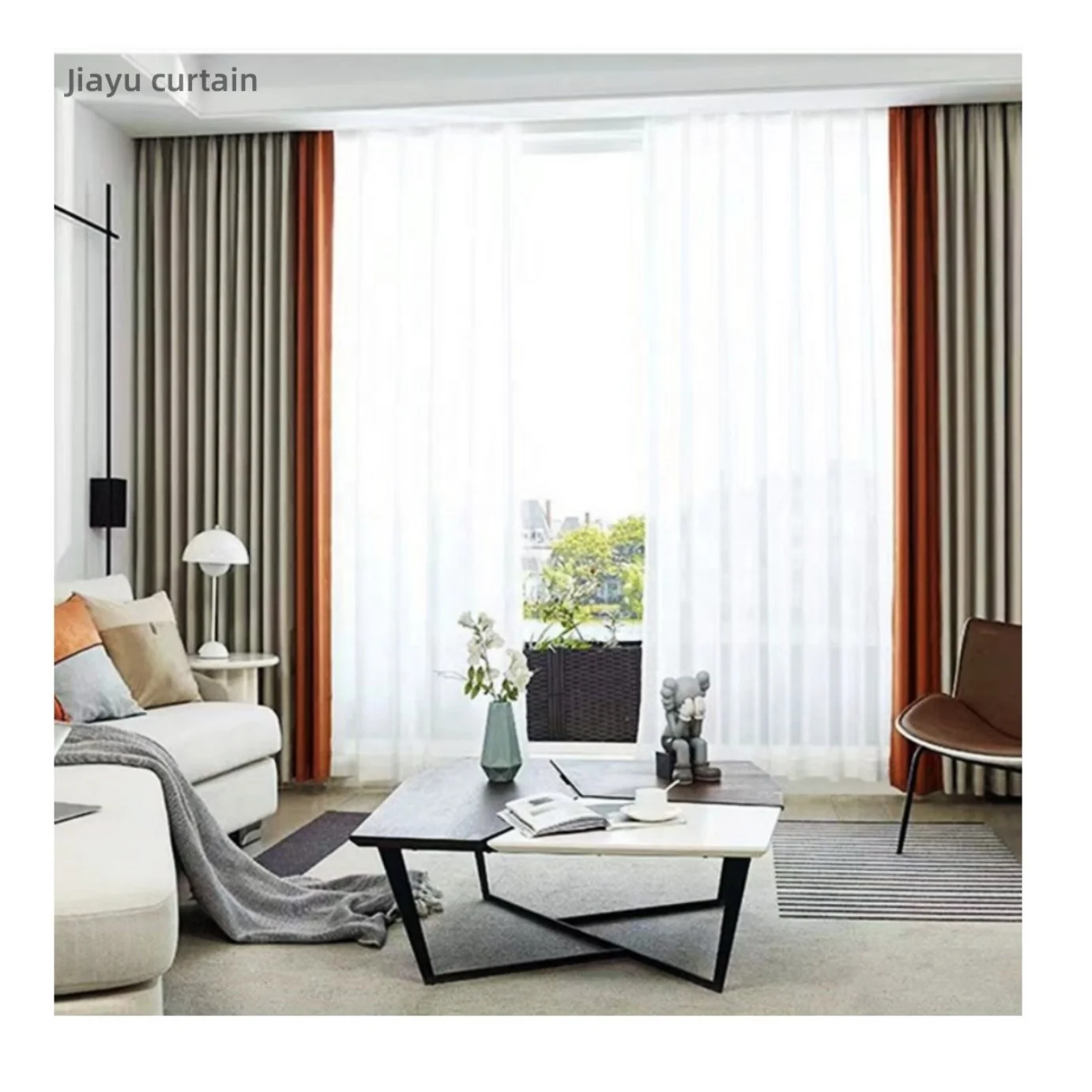 Oem&odm Luxury 100% Blackout Curtain Bedroom Drapes Window Curtain Wholesale 100% Polyester Curtain