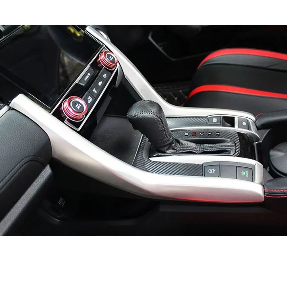 
Right hand driving Car sticker styling Interior middle front Shift Stall Paddle cup trim For Honda Civic 10th Sedan 2016 - 2020 
